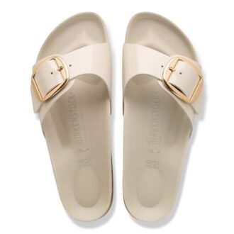 Madrid Big Buckle Natural Leather Patent