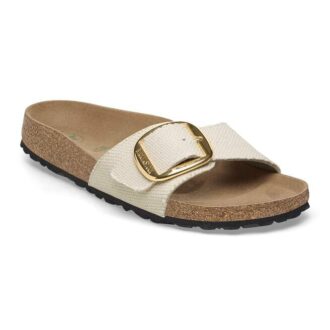 Madrid Big Buckle Textile Canvas Eggshell